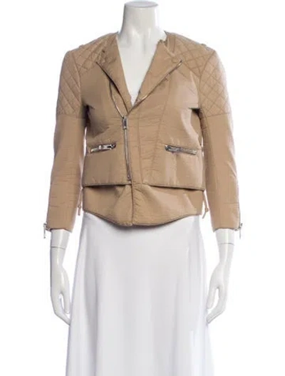 Pre-owned Balenciaga 2012 Biker Jacket In Neutrals