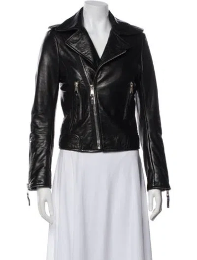 Pre-owned Balenciaga 2012 Leather Biker Jacket In Black