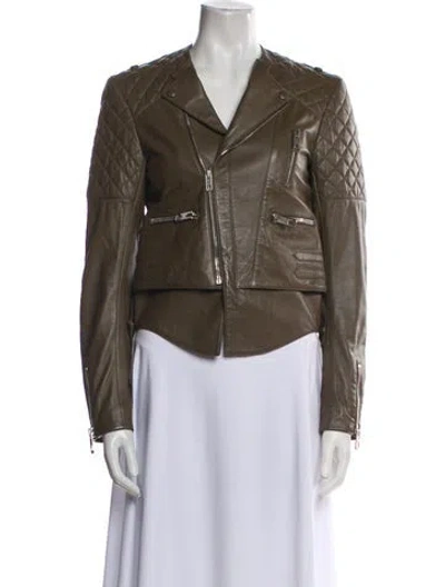 Pre-owned Balenciaga 2012 Leather Biker Jacket In Multi