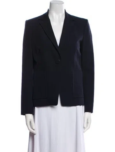 Pre-owned Balenciaga 2012 Virgin Wool Blazer In Blue