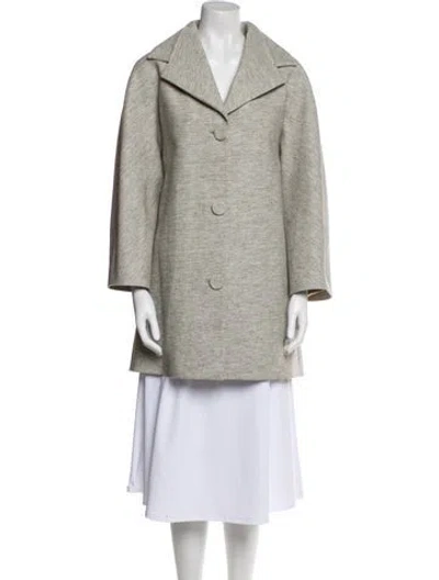 Pre-owned Balenciaga 2012 Virgin Wool Coat In Gray