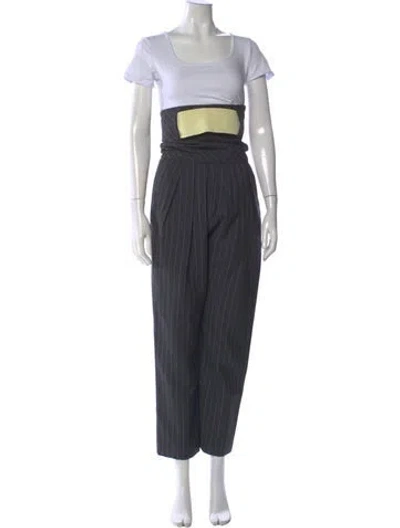 Pre-owned Balenciaga 2012 Wool Jumpsuit In Gray