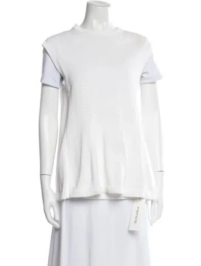 Pre-owned Balenciaga 2013 Crew Neck Sweater In White