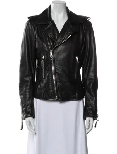 Pre-owned Balenciaga 2013 Leather Biker Jacket In Black