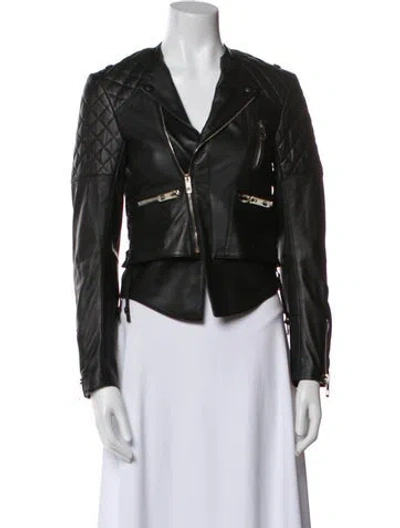 Pre-owned Balenciaga 2013 Leather Biker Jacket In Black