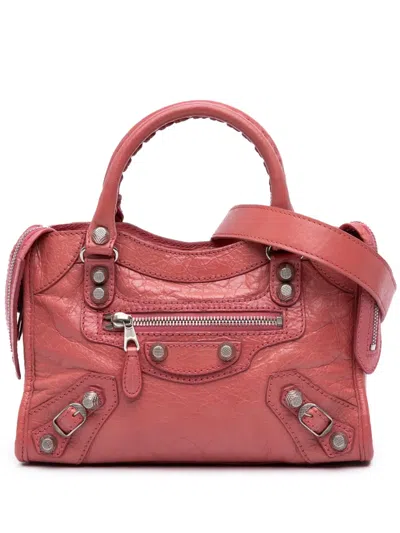 Pre-owned Balenciaga 2013 Mini Lambskin Motocross Classic City Satchel