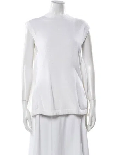 Pre-owned Balenciaga 2013 Mock Neck Sweater In White