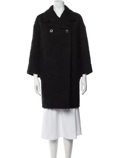 Pre-owned Balenciaga 2013 Virgin Wool Coat In Black