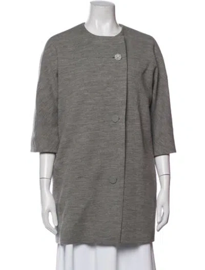 Pre-owned Balenciaga 2013 Virgin Wool Coat In Grey