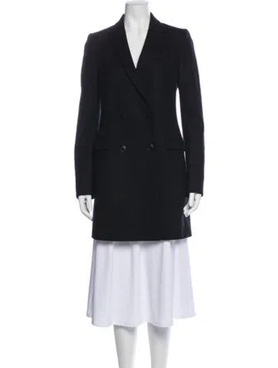 Pre-owned Balenciaga 2013 Virgin Wool Peacoat In Black
