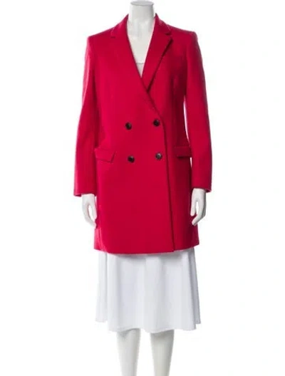 Pre-owned Balenciaga 2013 Virgin Wool Peacoat In Red