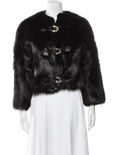 Pre-owned Balenciaga 2014 Faux Fur Fur Jacket In Black
