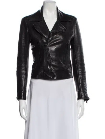 Pre-owned Balenciaga 2014 Leather Biker Jacket In Black