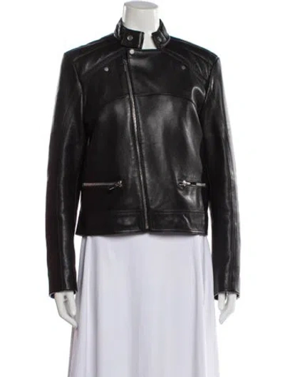 Pre-owned Balenciaga 2014 Leather Biker Jacket In Black