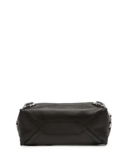 Pre-owned Balenciaga 2014 Mini Leather Papier A4 Zip Around Satchel In Black