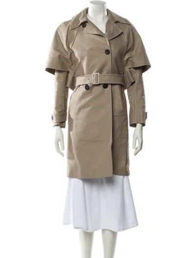 Pre-owned Balenciaga 2014 Trench Coat In Neutral