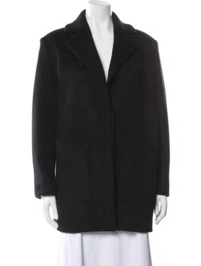 Pre-owned Balenciaga 2014 Virgin Wool Coat In Black