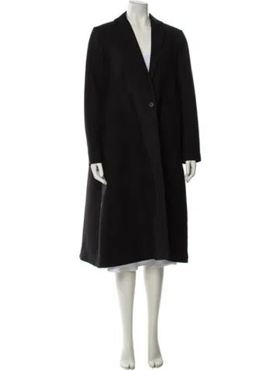 Pre-owned Balenciaga 2014 Virgin Wool Coat In Black