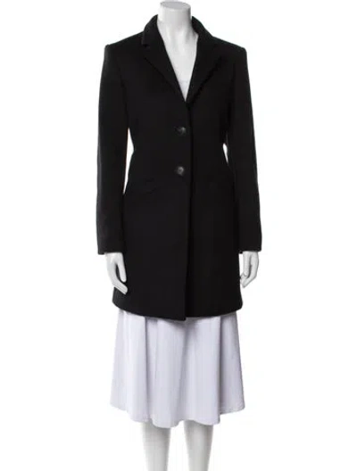 Pre-owned Balenciaga 2014 Virgin Wool Peacoat In Black