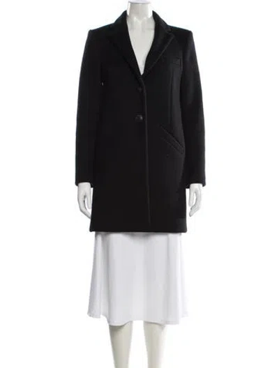 Pre-owned Balenciaga 2014 Virgin Wool Peacoat In Black
