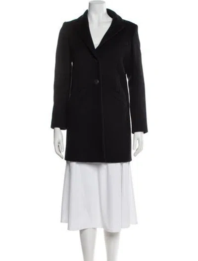 Pre-owned Balenciaga 2014 Virgin Wool Peacoat In Gray