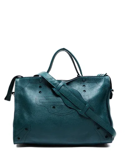 Pre-owned Balenciaga 2015-2024 Motocross Blackout City Tote Bag In Green
