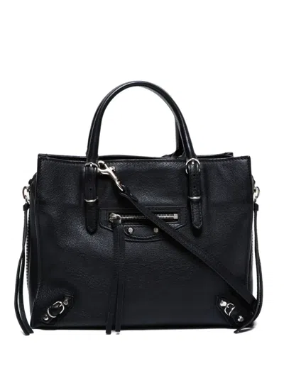 Pre-owned Balenciaga 2015-2024s Mini Paper 2way Tote Bag In Black