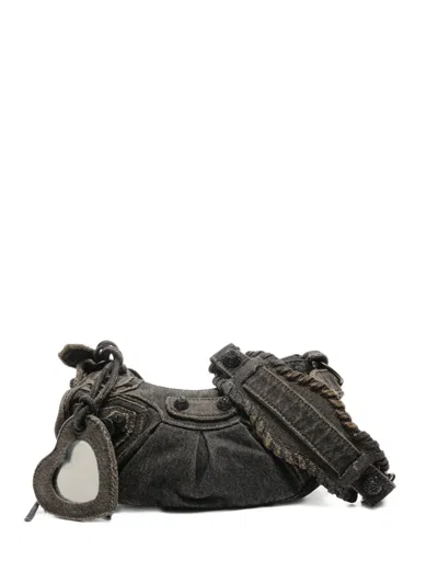 Pre-owned Balenciaga 2015-2025 Le Cagole Xs Shoulder Bag In Gray