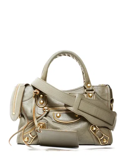 Pre-owned Balenciaga 2015-2025 Mini City Tote Bag In Gray