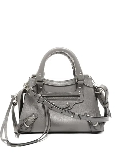 Pre-owned Balenciaga 2015-2025s Mini Neo City Tote Bag In Gray