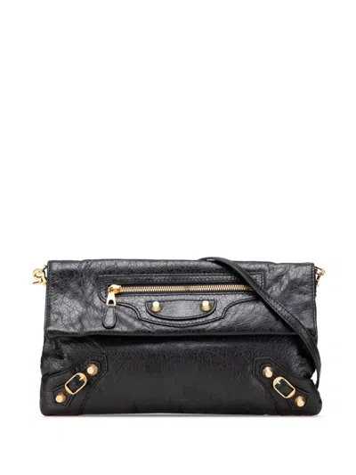 Pre-owned Balenciaga 2015 Lambskin Motocross Giant 12 Envelope Crossbody Bag