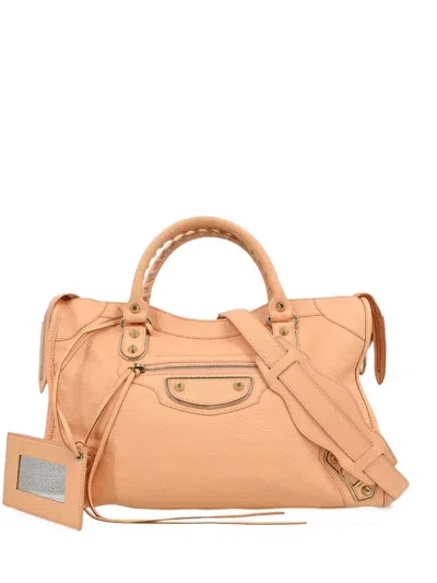 Pre-owned Balenciaga 2015 Metallic Edge Classic City Tote Bag In Neutral