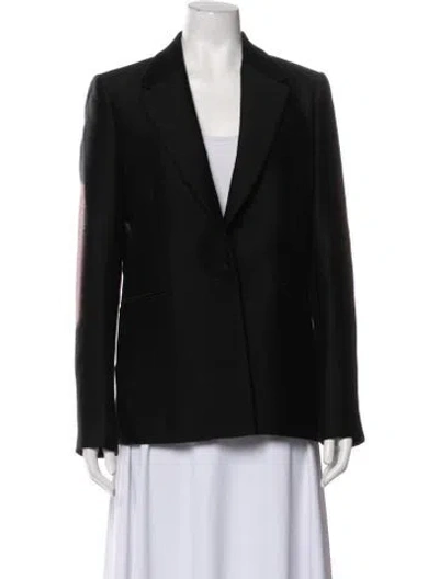 Pre-owned Balenciaga 2015 Virgin Wool Blazer In Black