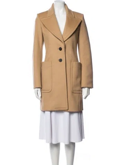 Pre-owned Balenciaga 2015 Virgin Wool Coat In Neutrals