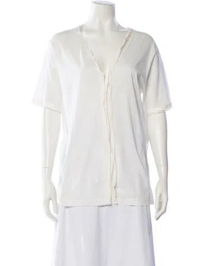 Pre-owned Balenciaga 2015 V-neck T-shirt In Neutral