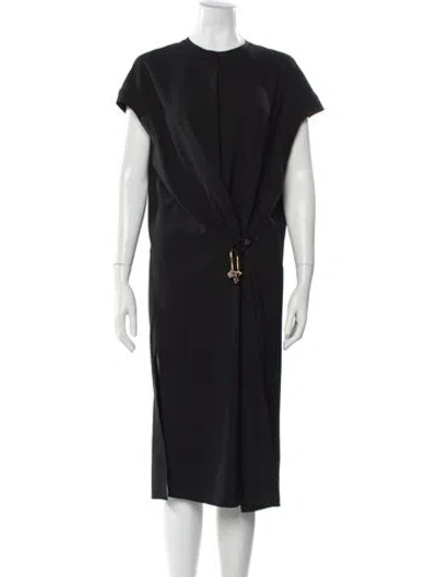 Pre-owned Balenciaga 2015-2016 Midi Length Dress In Gray