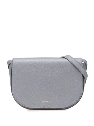 Pre-owned Balenciaga 2016-2024 Leather Ville Day S Crossbody Bag In Grey