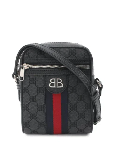 Pre-owned Balenciaga 2016-2024 The Hacker Project Mini Bb Supreme Web Ophidia Crossbody Bag