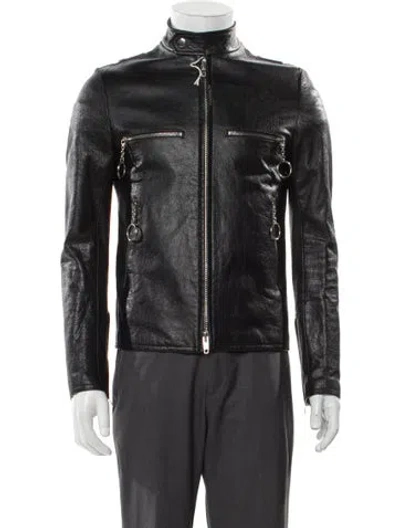 Pre-owned Balenciaga 2016 Biker Moto Jacket In Black