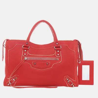 Pre-owned Balenciaga 2016 Highlight City Bag In Red