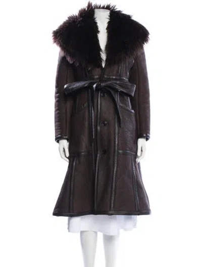Pre-owned Balenciaga 2016 Lambskin Coat In Brown