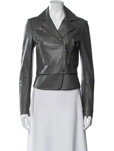 Pre-owned Balenciaga 2016 Leather Biker Jacket In Black