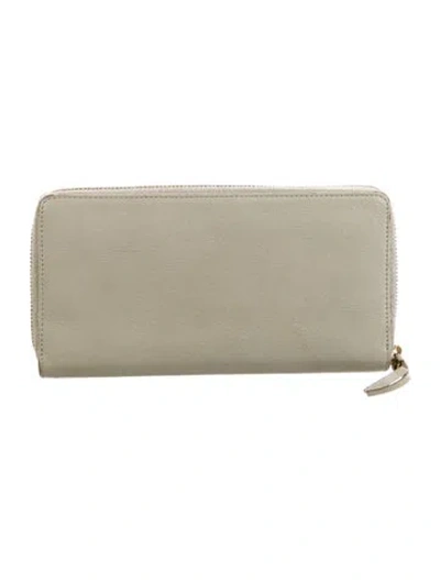 Pre-owned Balenciaga 2016 Metallic Edge Continental Continental Wallet In Gray