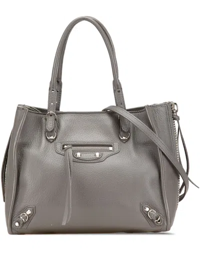Pre-owned Balenciaga 2016 Mini Leather Papier A4 Zip Around Satchel