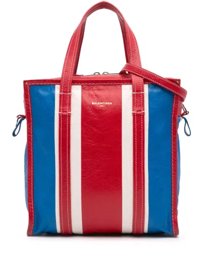 Pre-owned Balenciaga 2016 S Lambskin Bazar Shopper Tote Satchel