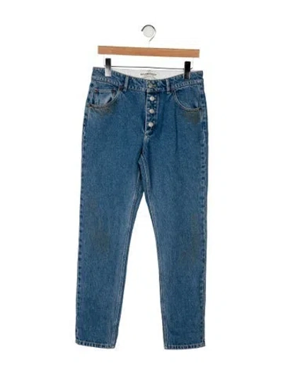 Pre-owned Balenciaga 2016 Straight Leg Jeans W/ Tags In Blue