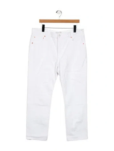Pre-owned Balenciaga 2016 Straight Leg Jeans In White