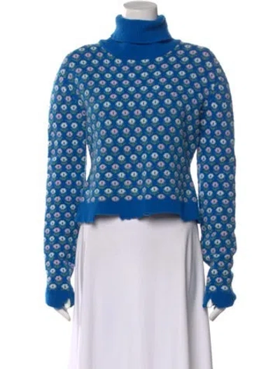 Pre-owned Balenciaga 2016 Virgin Wool Sweater In Blue