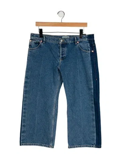 Pre-owned Balenciaga 2016 Wide Leg Jeans In Blue