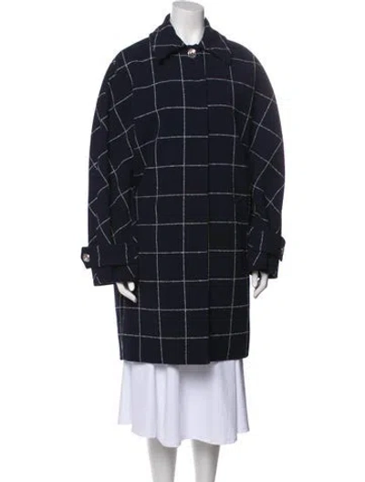 Pre-owned Balenciaga 2016 Wool Coat In Blue